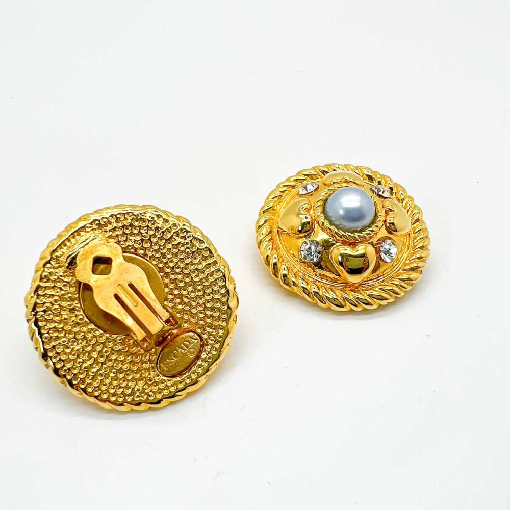 Vintage Escada Grey Pearl Earrings