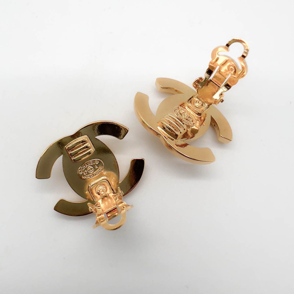 Vintage Chanel Turnlock Earrings