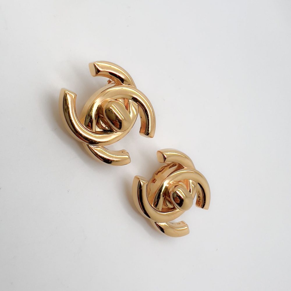 Vintage Chanel Turnlock Earrings