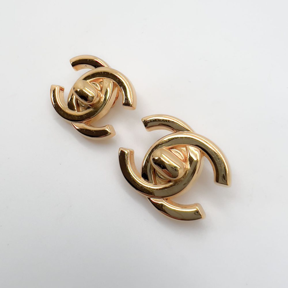 Vintage Chanel Turnlock Earrings