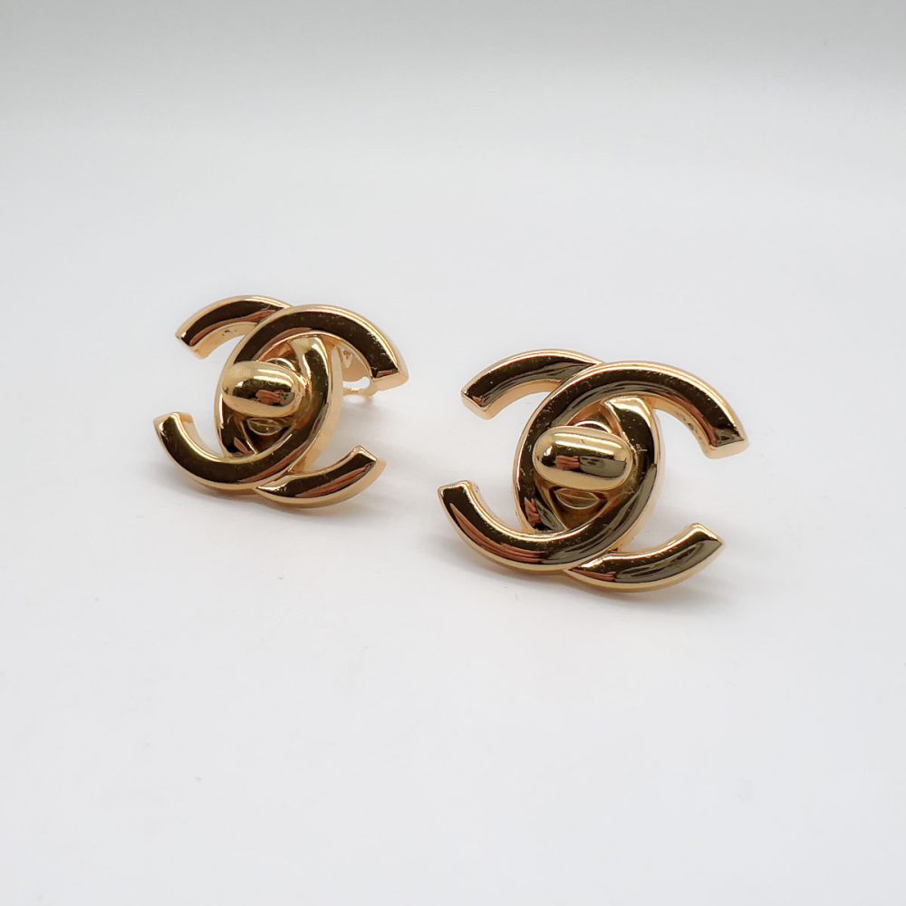 Vintage Chanel Turnlock Earrings