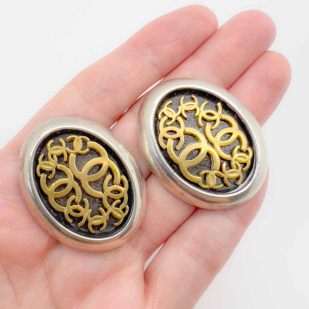 Vintage Chanel CC Logo Earrings