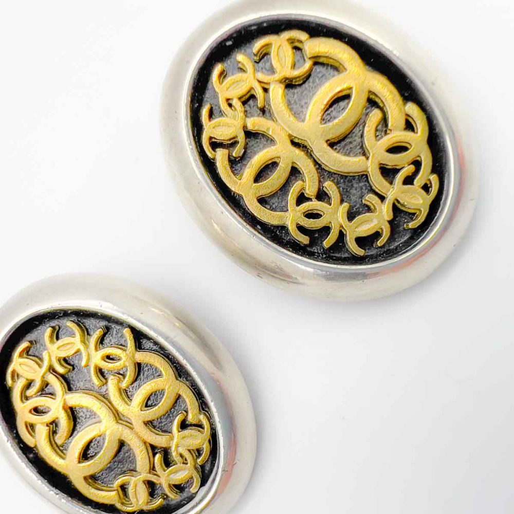 Vintage Chanel CC Logo Earrings
