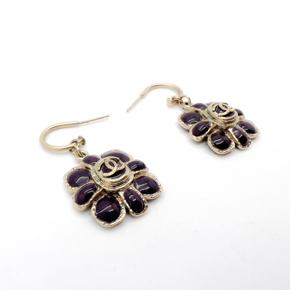 Vintage Chanel Floral Earrings