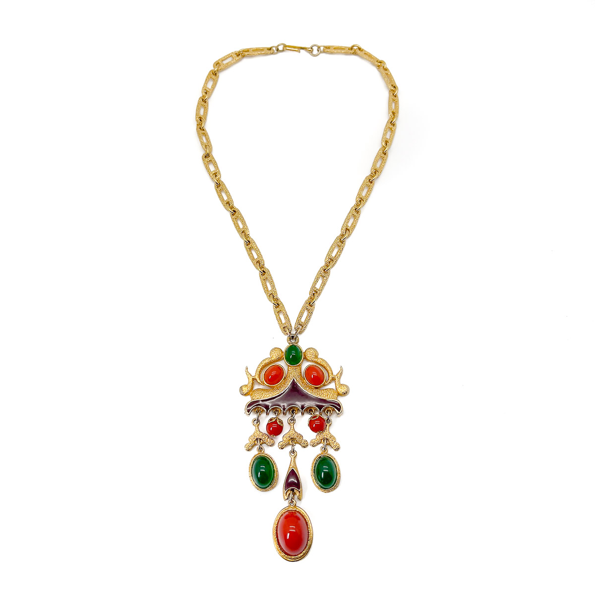 Jennifer Gibson Jewellery 1698 (1) Vintage Tancer & II Asian Inspired Necklace
