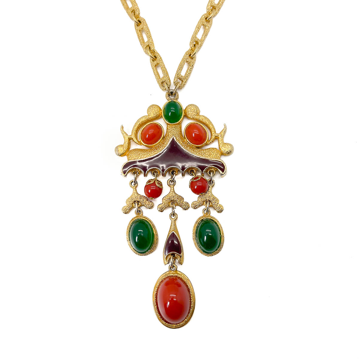 Jennifer Gibson Jewellery 1698 (2) Vintage Tancer & II Asian Inspired Necklace