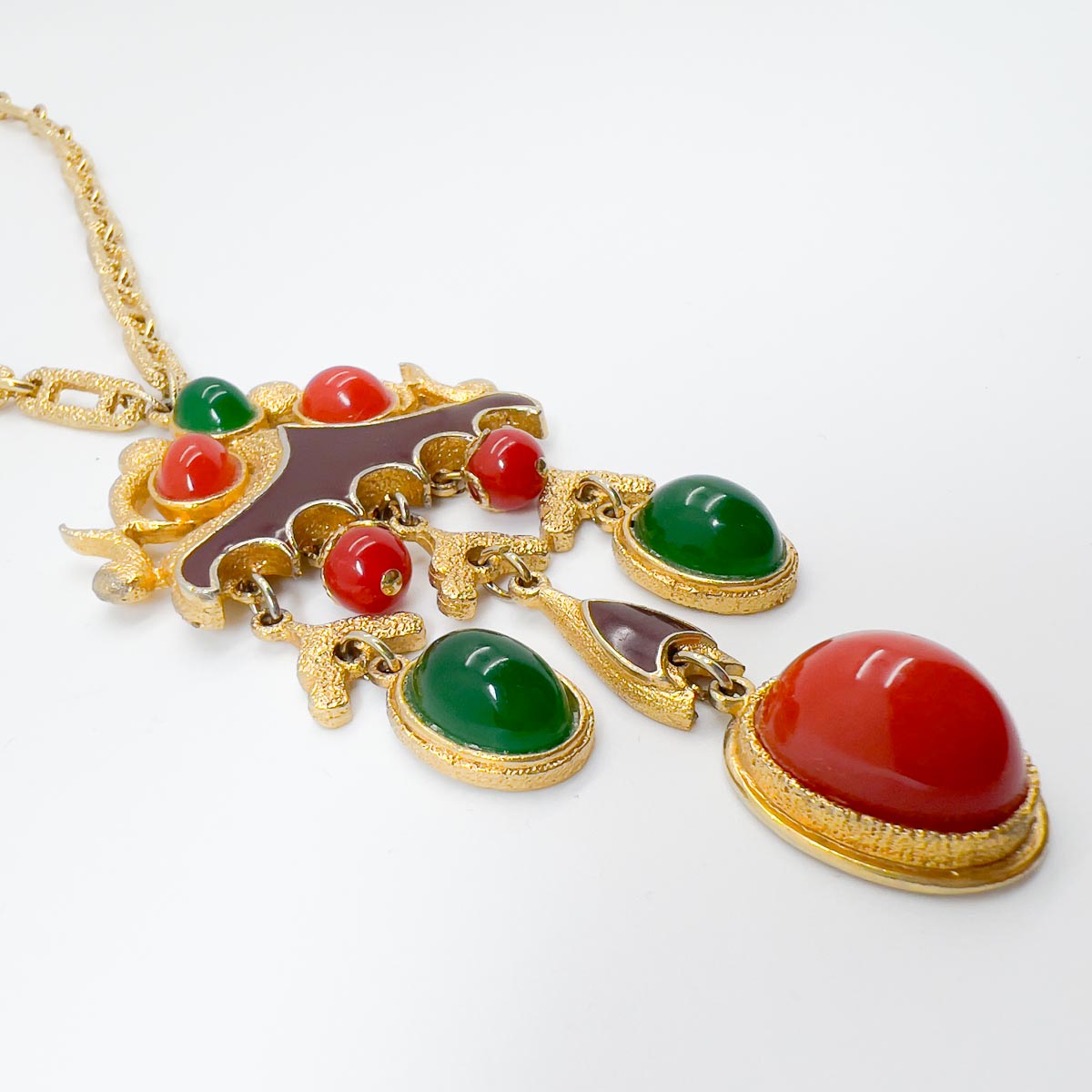 Jennifer Gibson Jewellery 1698 (3) Vintage Tancer & II Asian Inspired Necklace