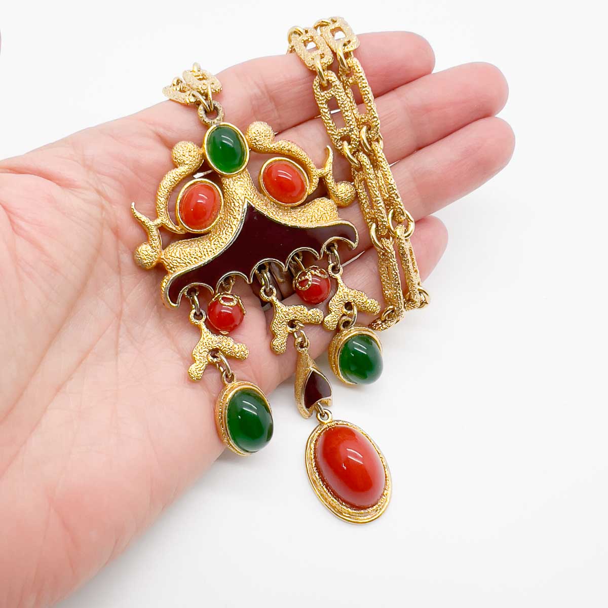 Jennifer Gibson Jewellery 1698 (7) Vintage Tancer & II Asian Inspired Necklace