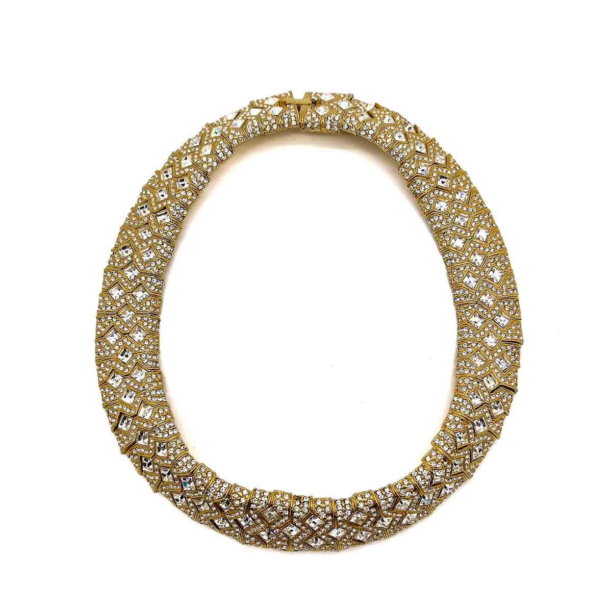 Jennifer Gibson Jewellery 1699 (3) Vintage Square Crystal Collar