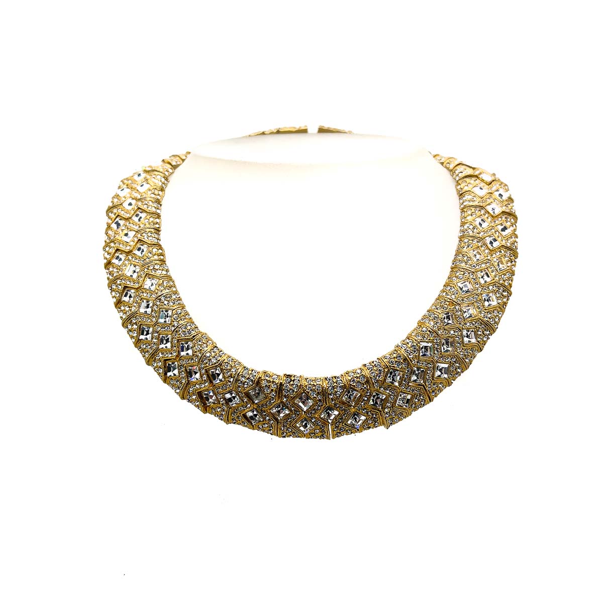 Jennifer Gibson Jewellery 1699 (4) Vintage Square Crystal Collar