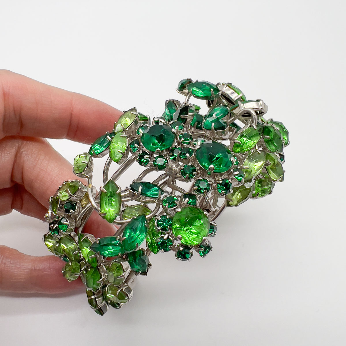 Jennifer Gibson Jewellery 1703 (9) Vintage Emerald Green Cuff