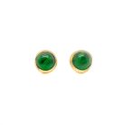 Jennifer Gibson Jewellery 1704 (2) Vintage Dior Emerald Cabochon Earrings
