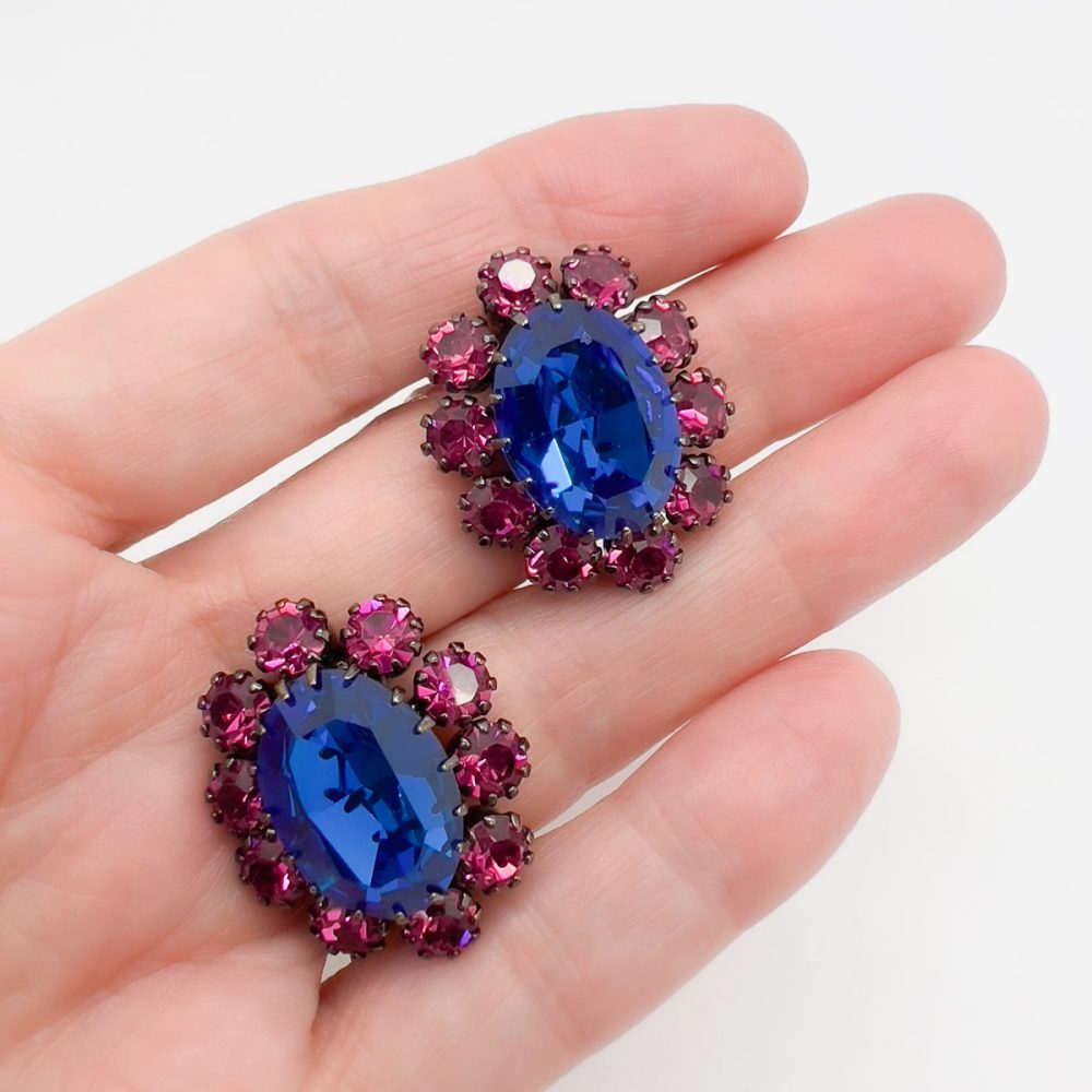 Vintage Electric Blue Earrings