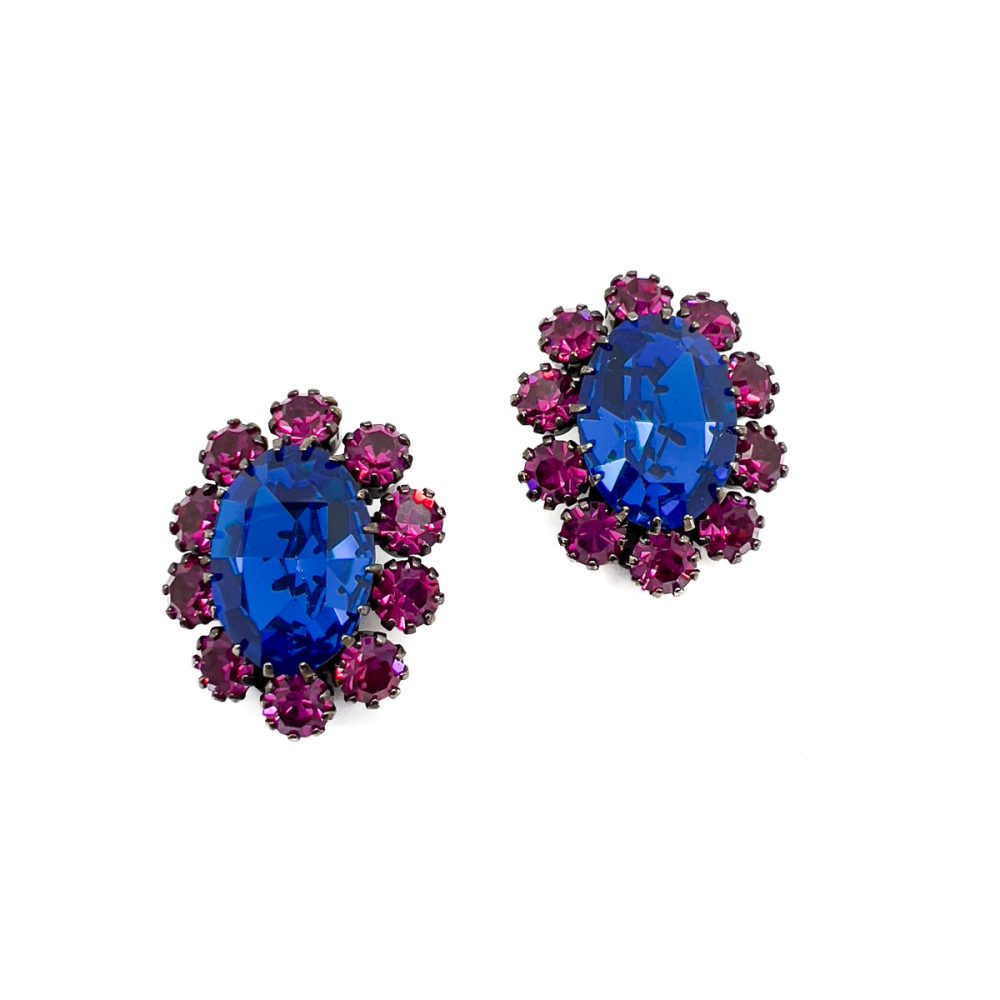 Vintage Electric Blue Earrings