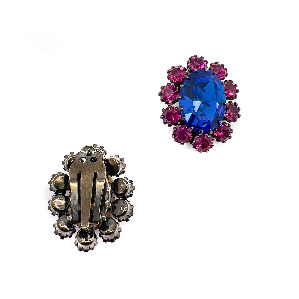 Jennifer Gibson Jewellery 1708 (5) Vintage Electric Blue Earrings