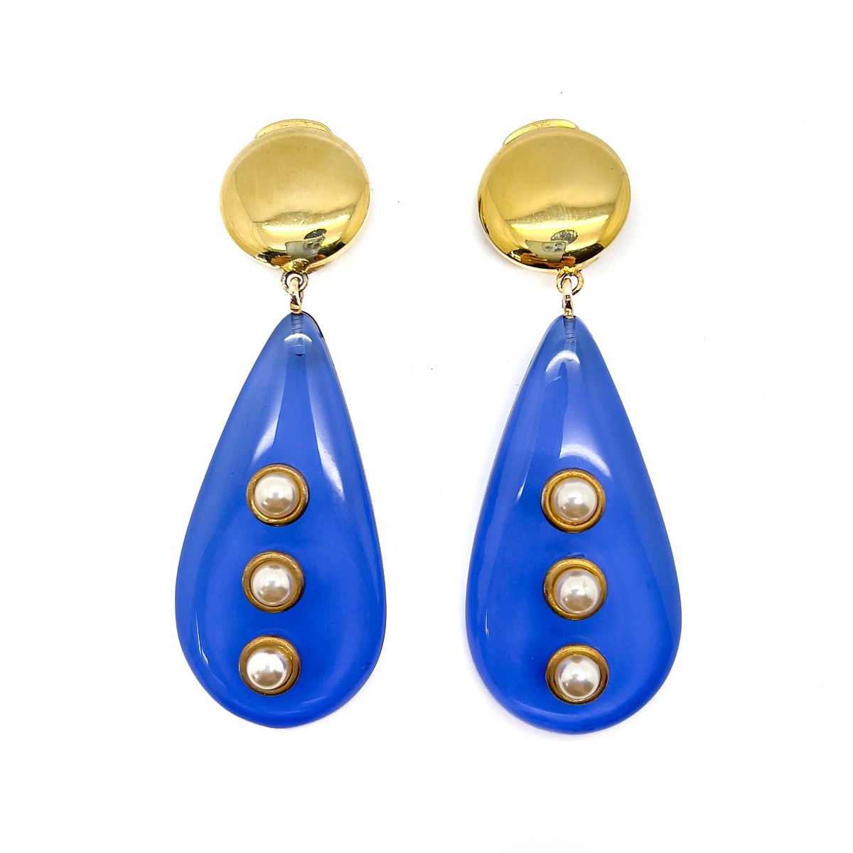 Jennifer Gibson Jewellery 1710 (2) Vintage Vogue Bijoux Drop Earrings
