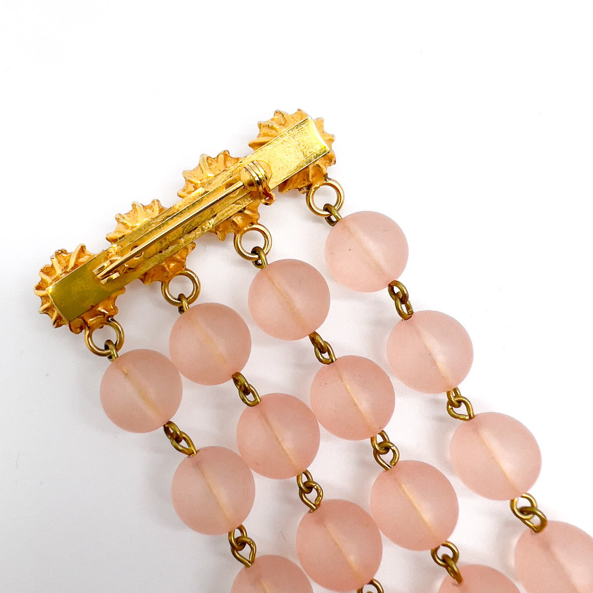 Jennifer Gibson Jewellery 1712 (5) Vintage Pink Satin Tassel Brooch