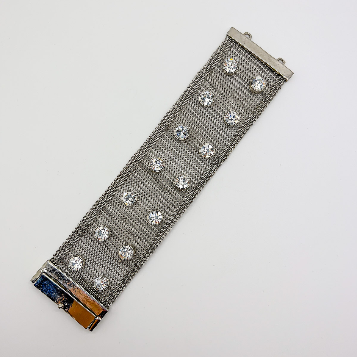Jennifer Gibson Jewellery Bracelet 1717 (2) Vintage Solitaire Strap Bracelet