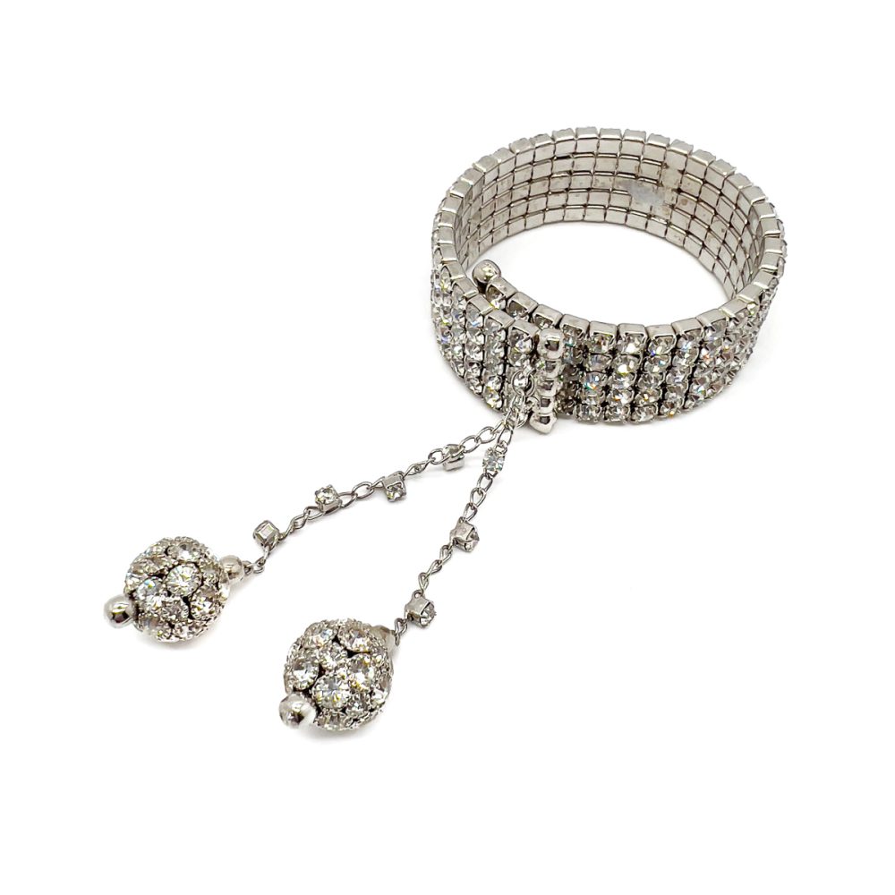 Vintage Rhinestone Drop Cuff