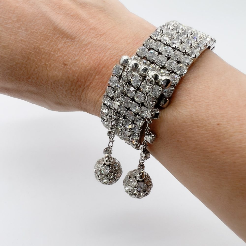 Vintage Rhinestone Drop Cuff