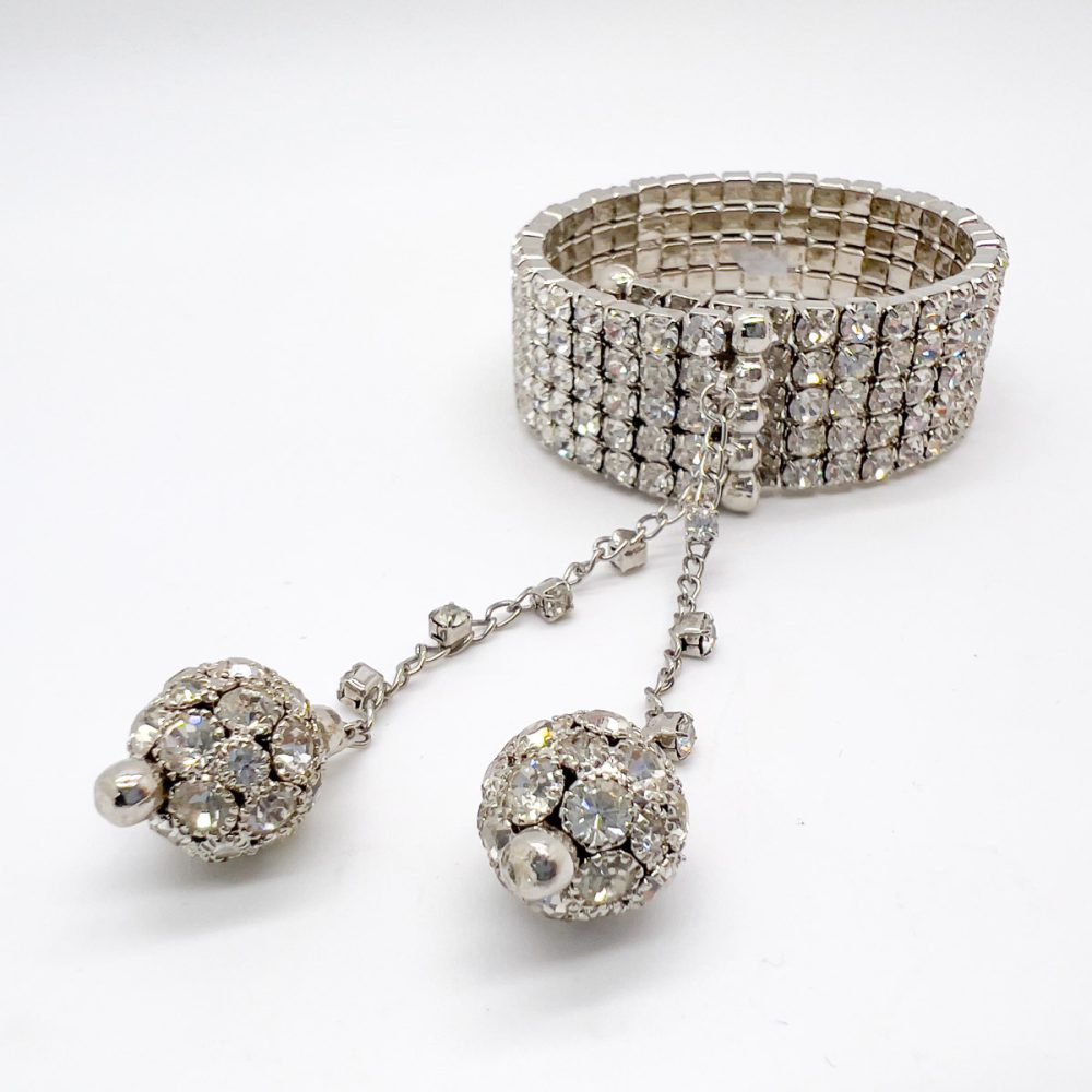 Vintage Rhinestone Drop Cuff
