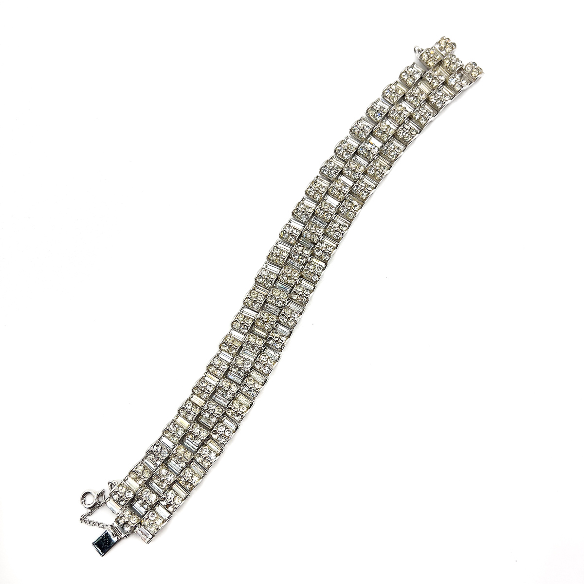 Jennifer Gibson Jewellery Bracelet 1719 (1) Vintage Deco Tank Track Bracelet