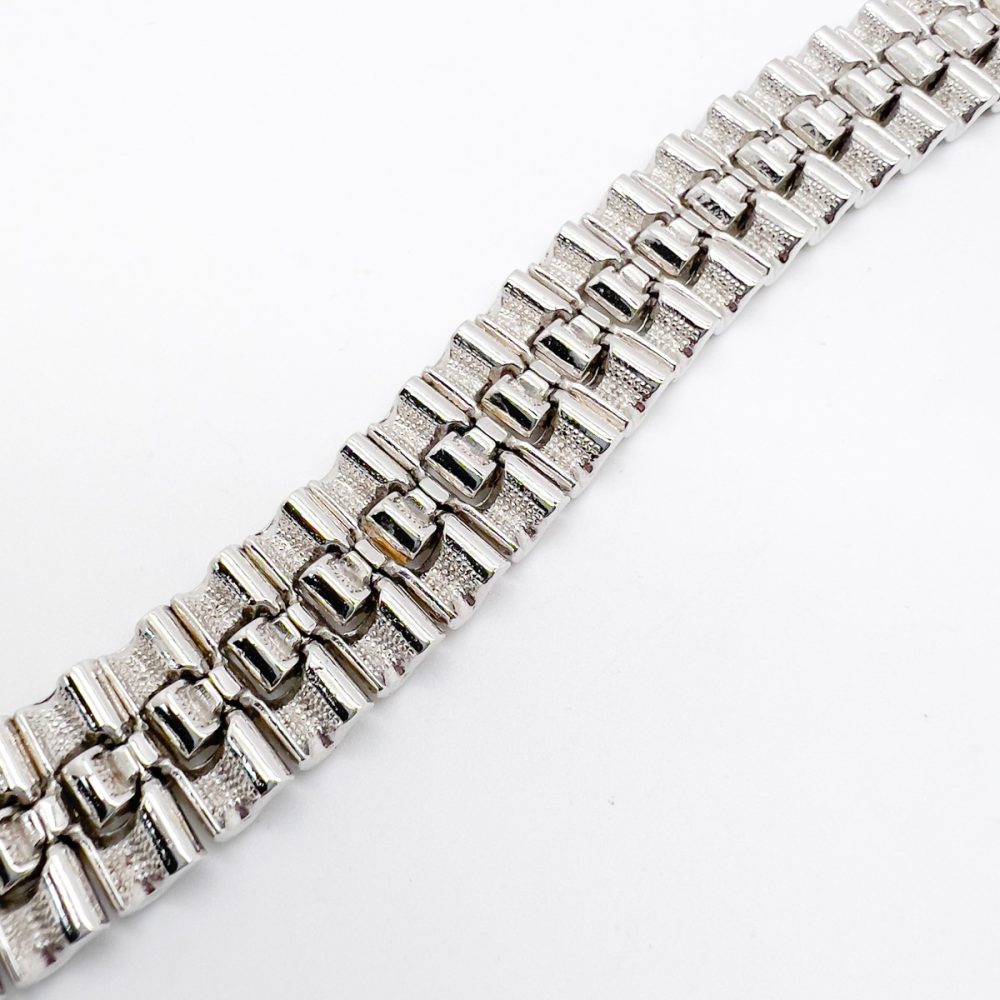 Vintage Deco Tank Track Bracelet