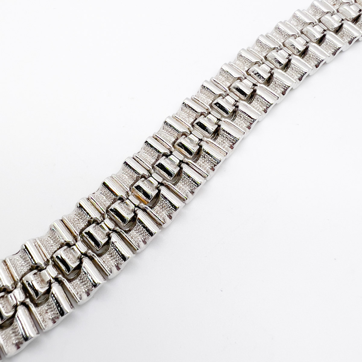 Jennifer Gibson Jewellery Bracelet 1719 (2) Vintage Deco Tank Track Bracelet