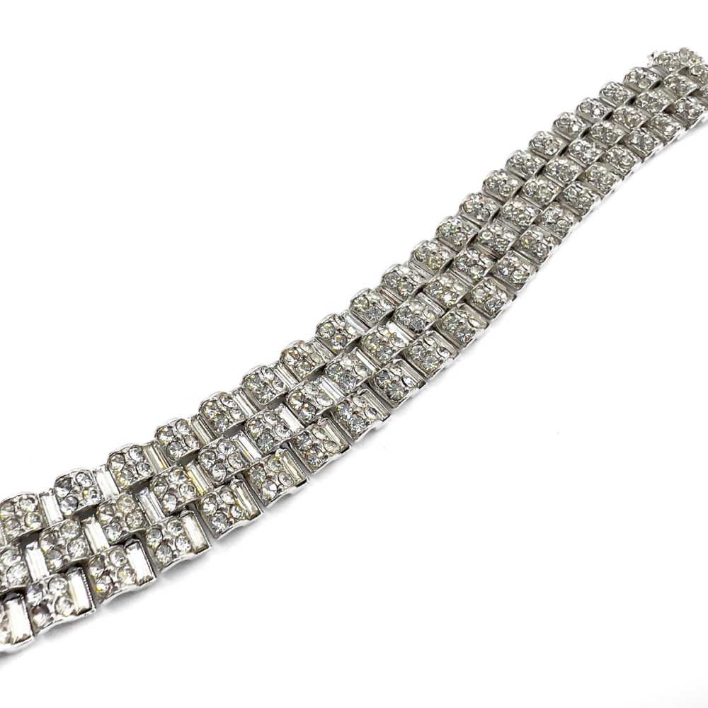 Vintage Deco Tank Track Bracelet