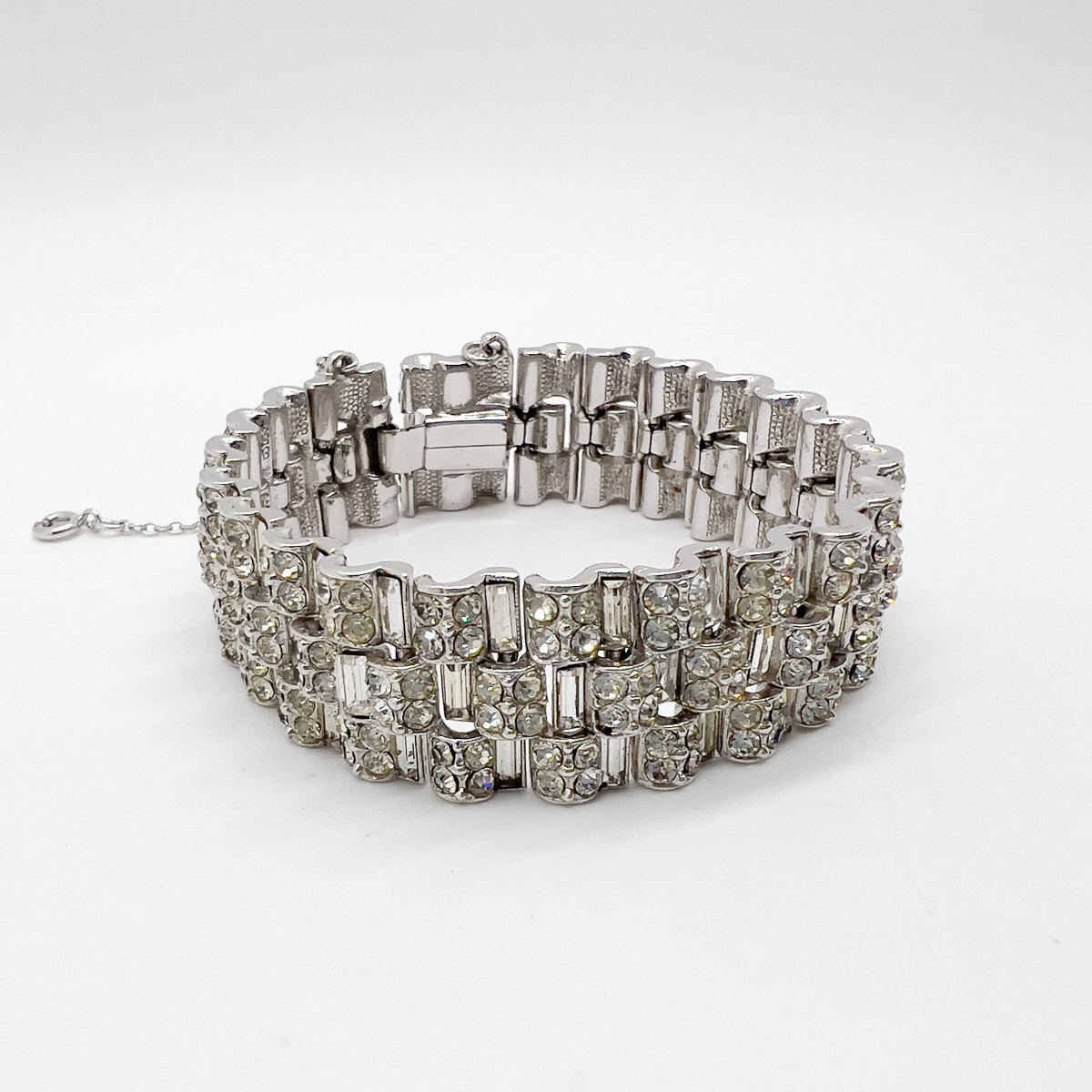 Jennifer Gibson Jewellery Bracelet 1719 (4) Vintage Deco Tank Track Bracelet
