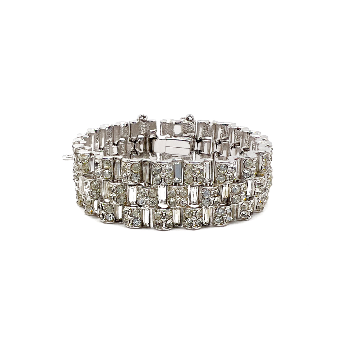 Jennifer Gibson Jewellery Bracelet 1719 (5) Vintage Deco Tank Track Bracelet