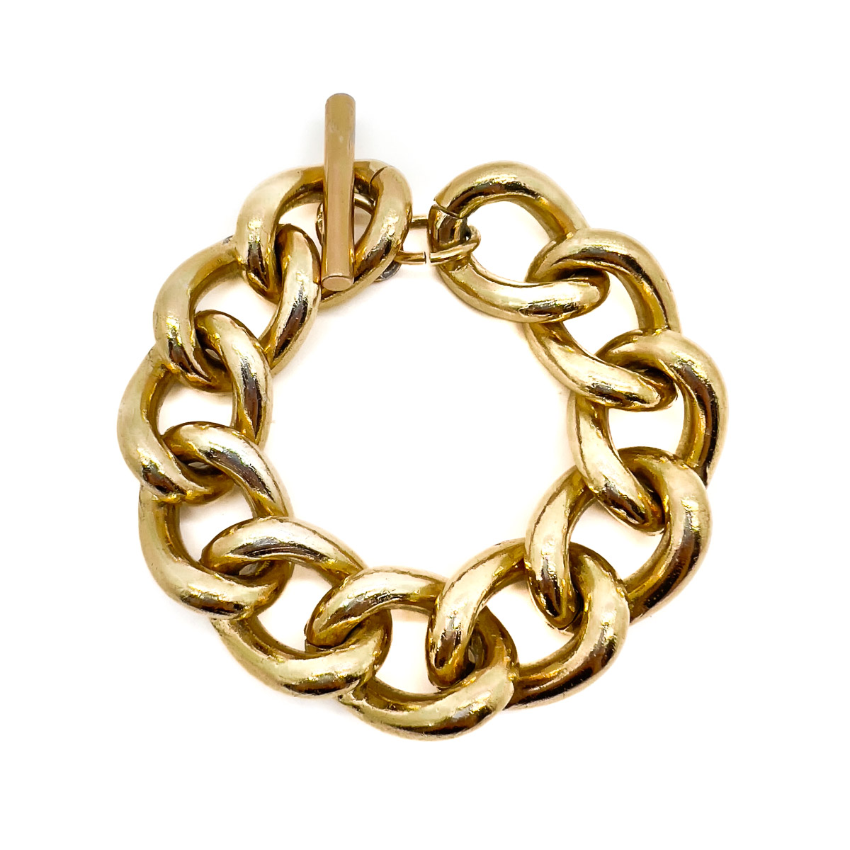 Jennifer Gibson Jewellery Bracelet 1723 (1) Vintage Chunky Curb Bracelet