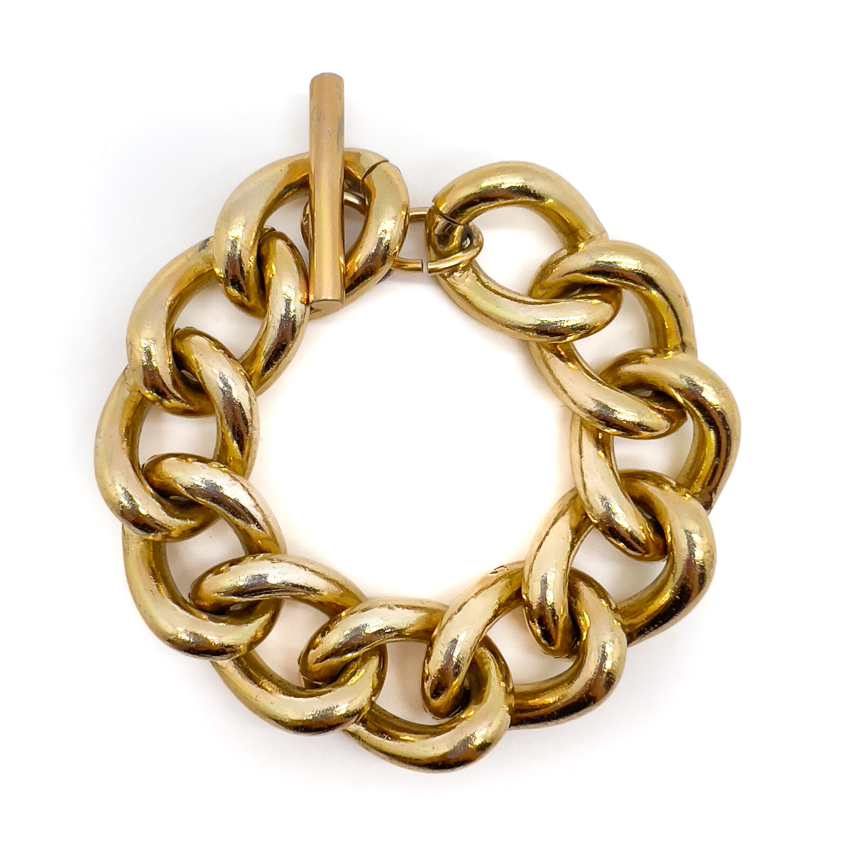 Jennifer Gibson Jewellery Bracelet 1723 (2) Vintage Chunky Curb Bracelet