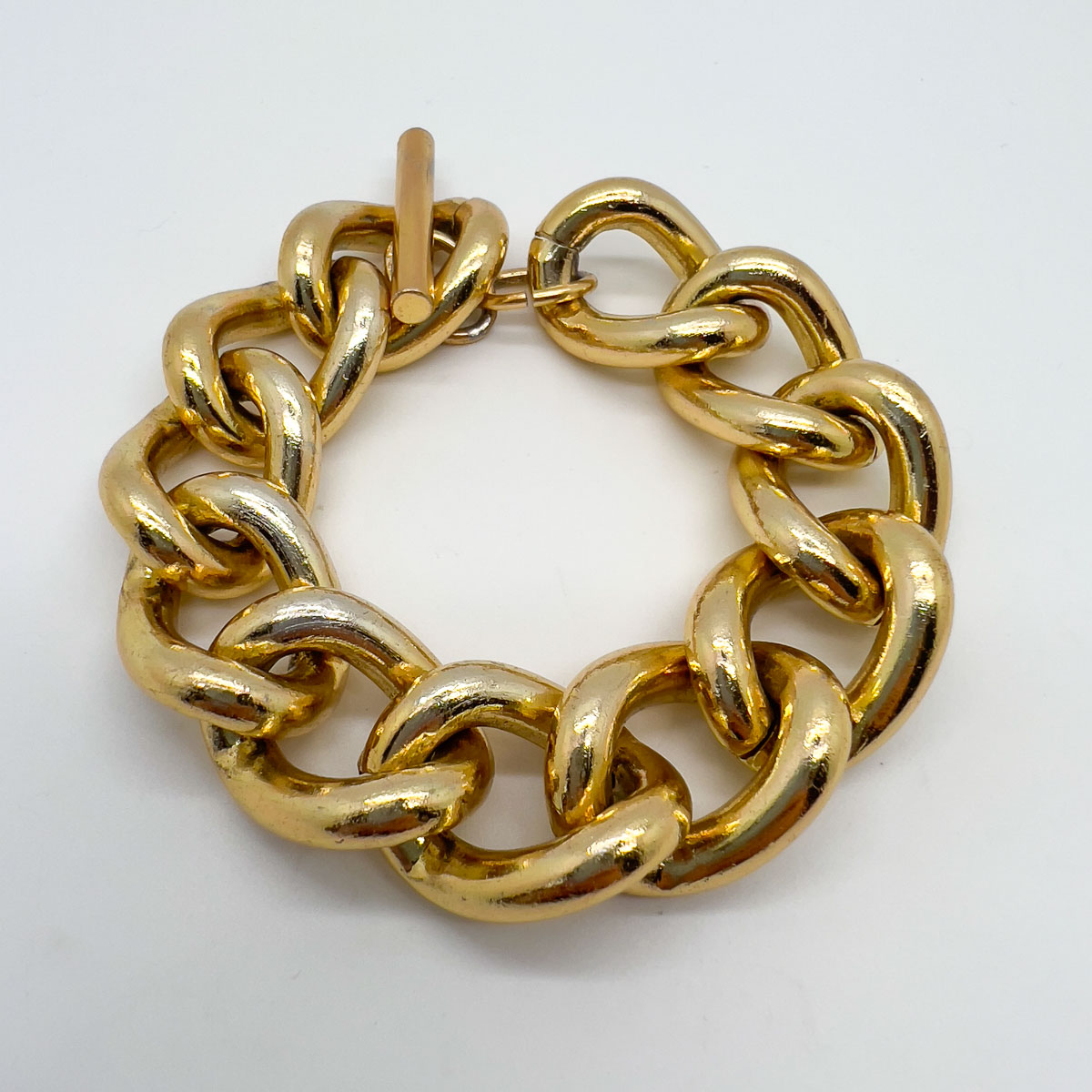 Jennifer Gibson Jewellery Bracelet 1723 (3) Vintage Chunky Curb Bracelet