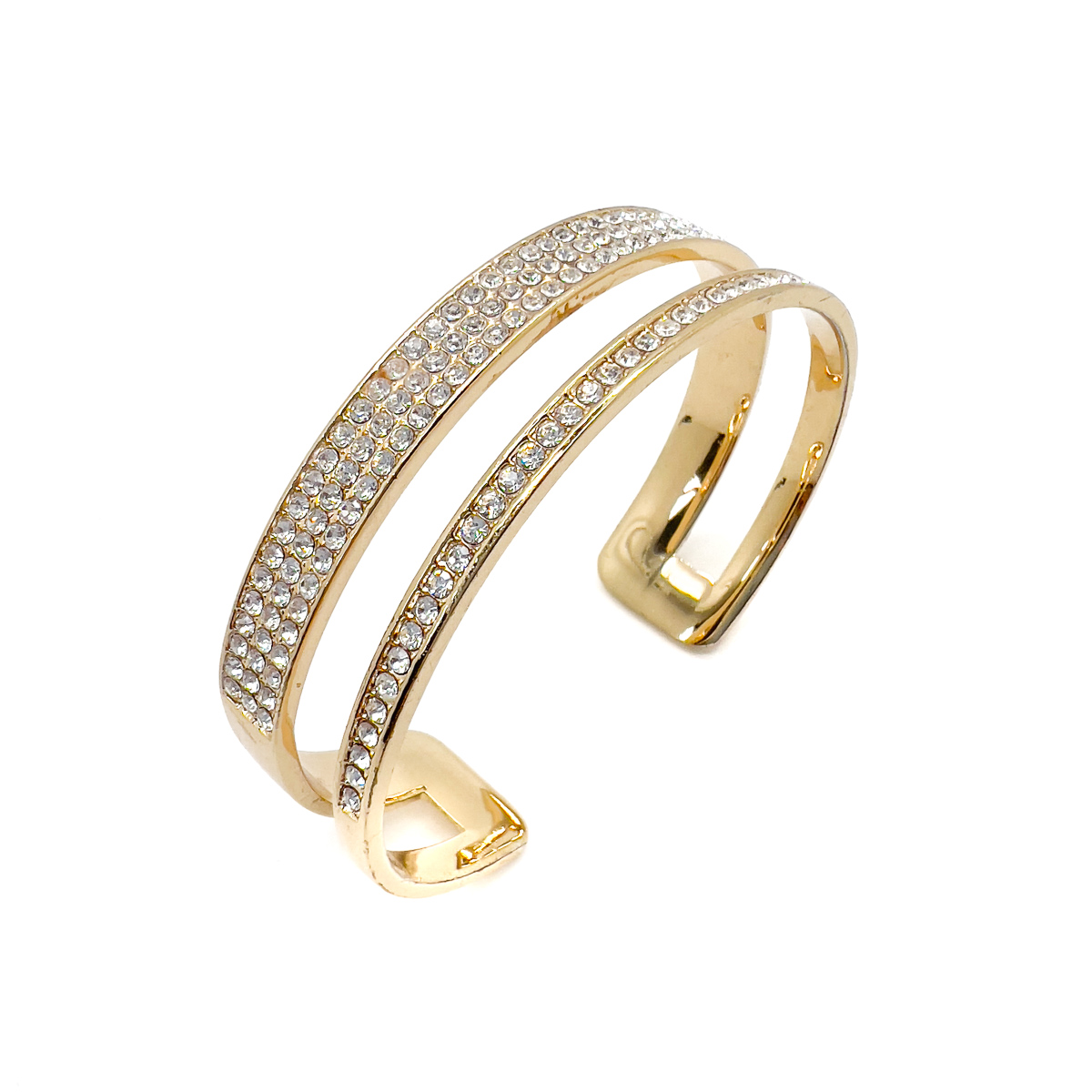 Jennifer Gibson Jewellery 1724 (3) Vintage Double Bar Crystal Bracelet