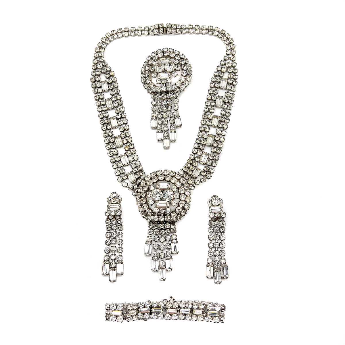 Jennifer Gibson Jewellery 1745 (3) Vintage Crystal Tassel Parure
