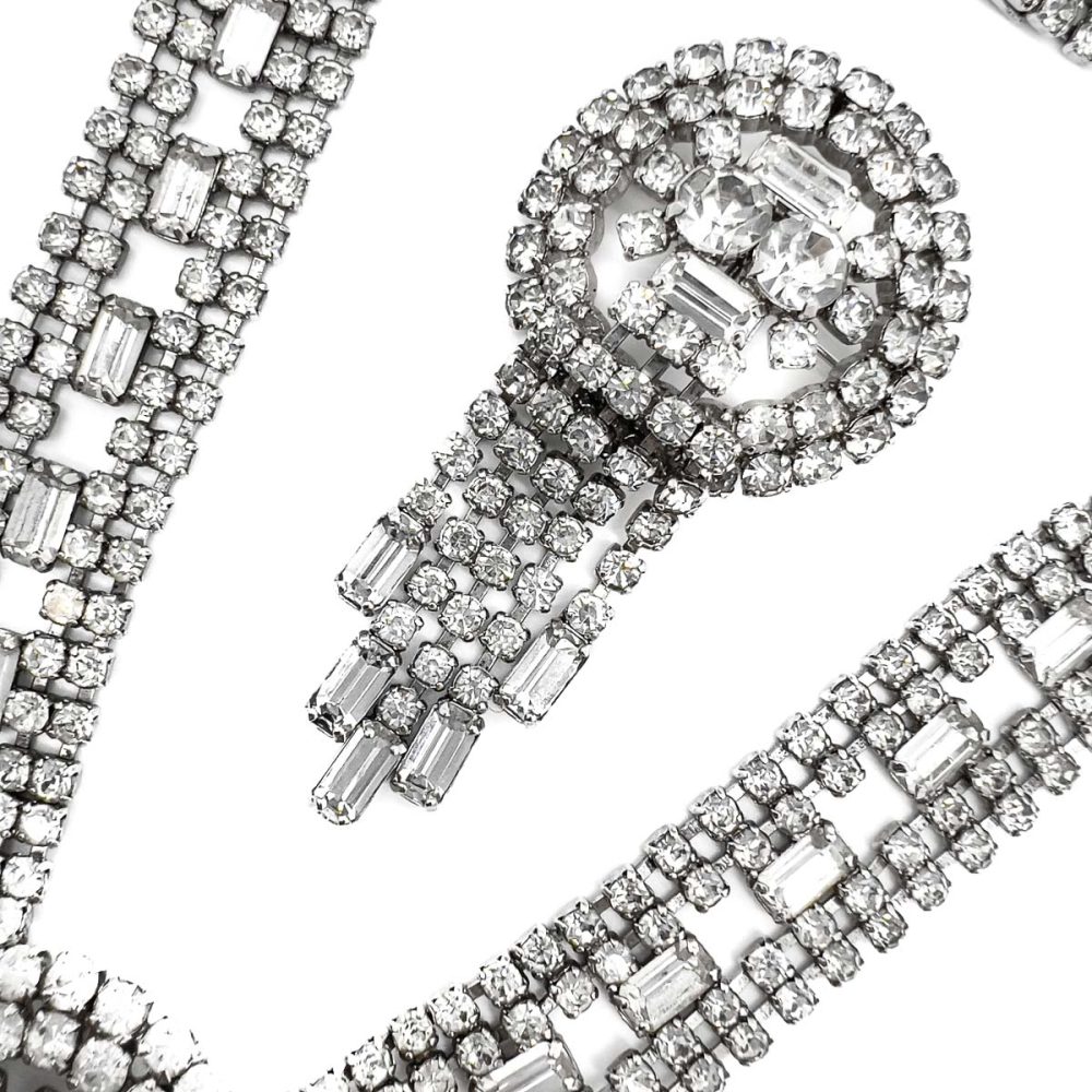 Vintage Crystal Tassel Parure
