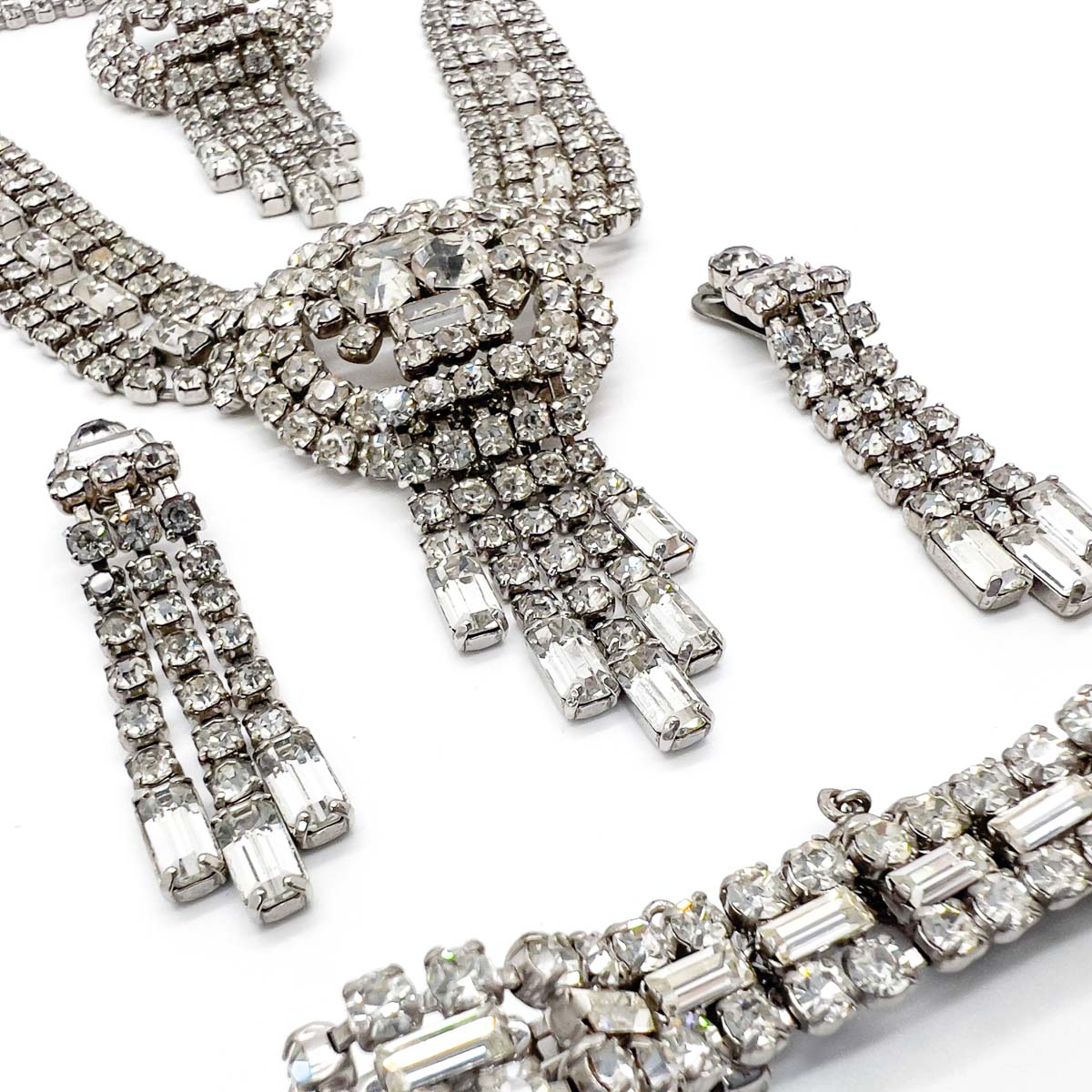 Jennifer Gibson Jewellery 1745 (6) Vintage Crystal Tassel Parure