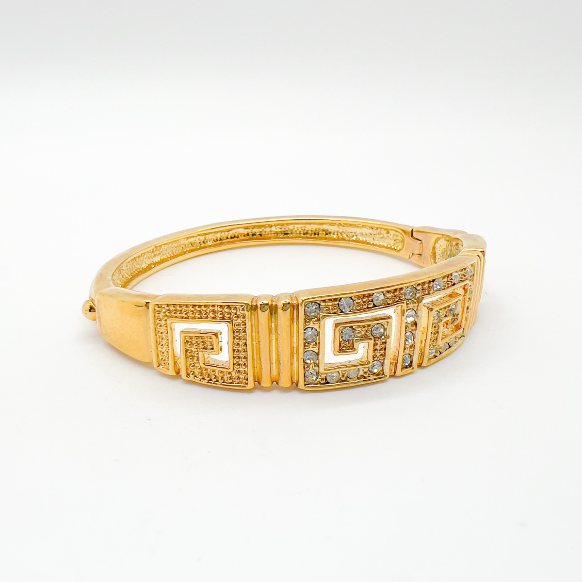 Jennifer Gibson Jewellery Bracelet 1725 (2) Vintage Greek Key Design Bangle 1990s