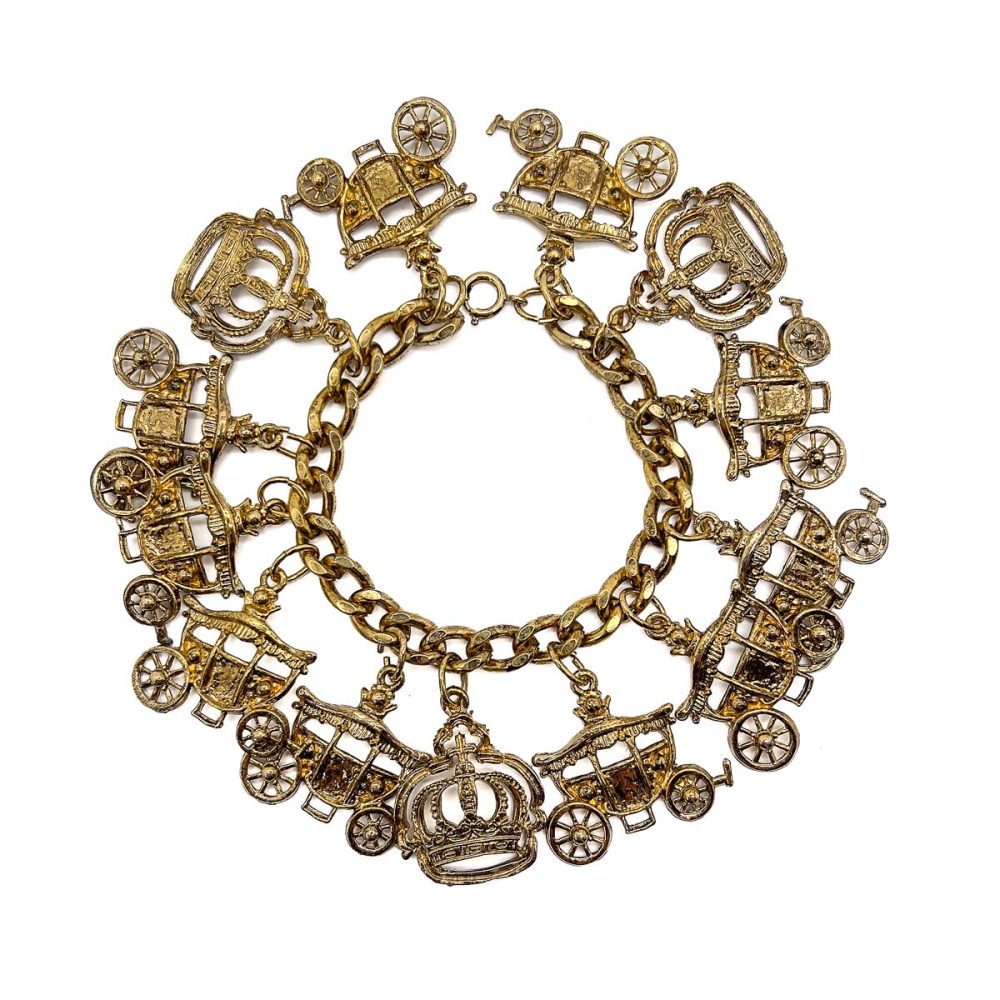 Vintage Coronation Charm Bracelet