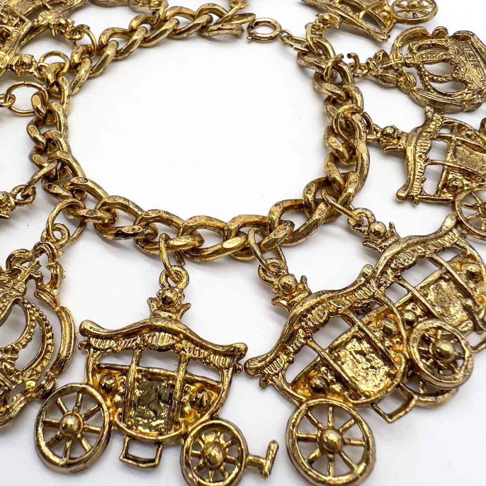 Vintage Coronation Charm Bracelet