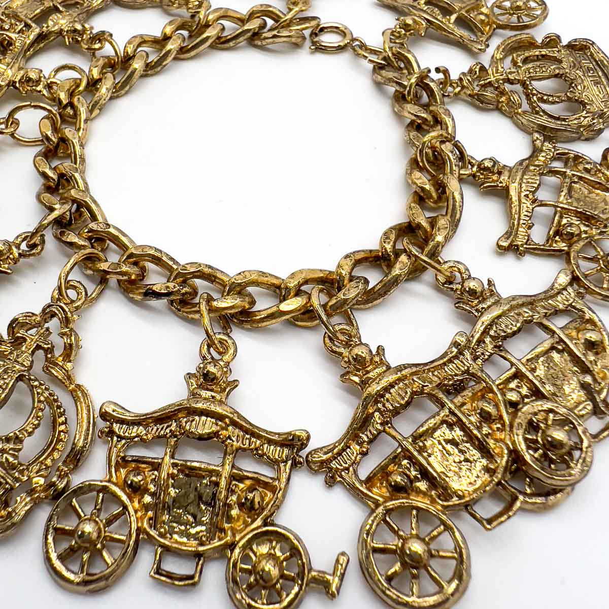 Jennifer Gibson Jewellery Bracelet 1727 (2) Vintage Coronation Charm Bracelet