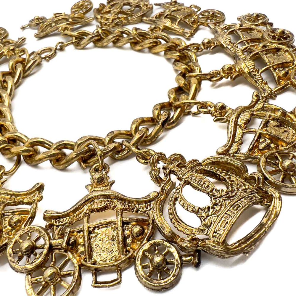 Vintage Coronation Charm Bracelet