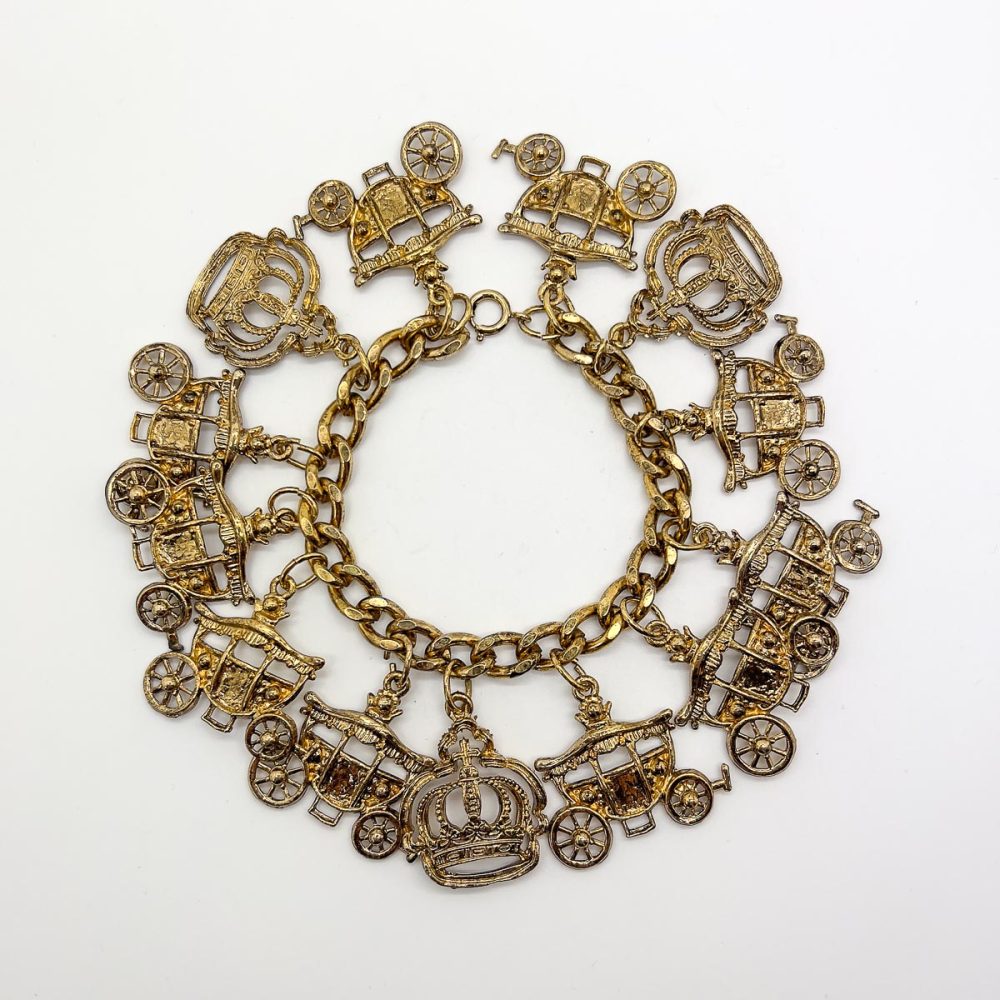 Vintage Coronation Charm Bracelet