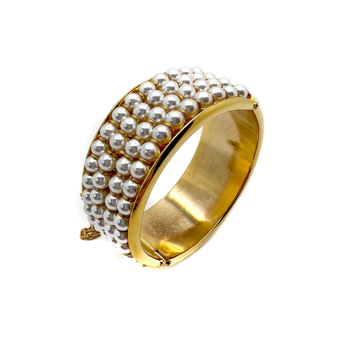 Jennifer Gibson Jewellery Bracelet 1729 (1) Vintage Whole Pearl Bangle