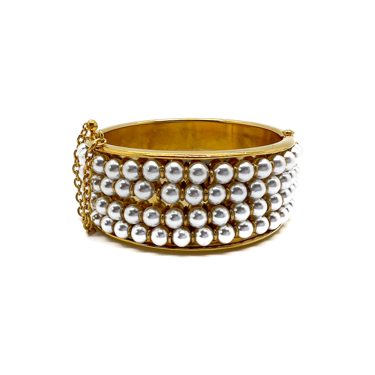 Jennifer Gibson Jewellery Bracelet 1729 (6) Vintage Whole Pearl Bangle