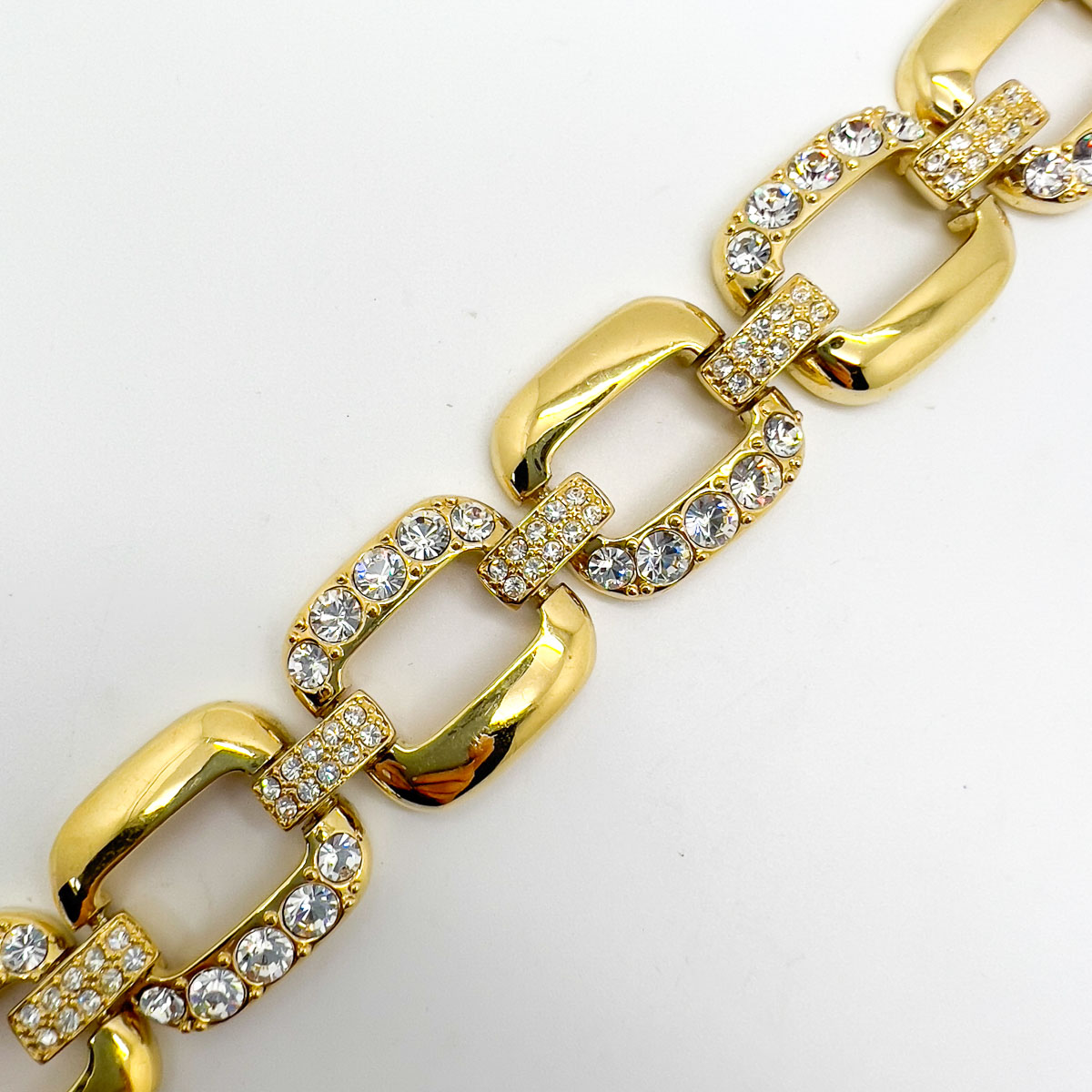 Jennifer Gibson Jewellery Bracelet 1731 (3) Vintage Crystal Link Bracelet