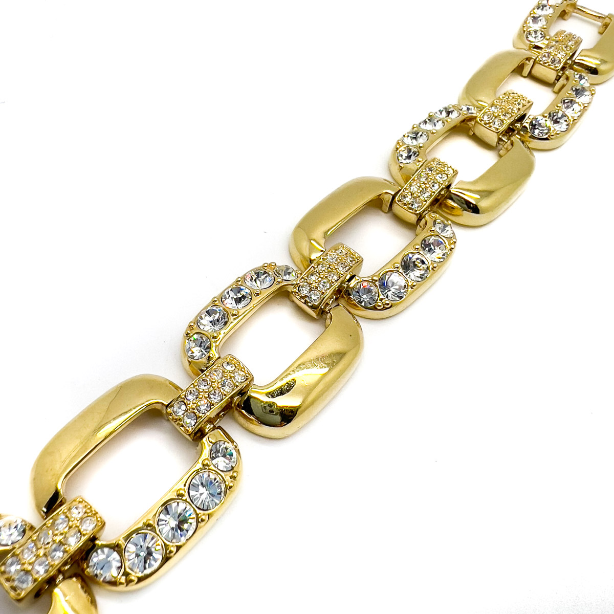 Jennifer Gibson Jewellery Bracelet 1731 (4) Vintage Crystal Link Bracelet