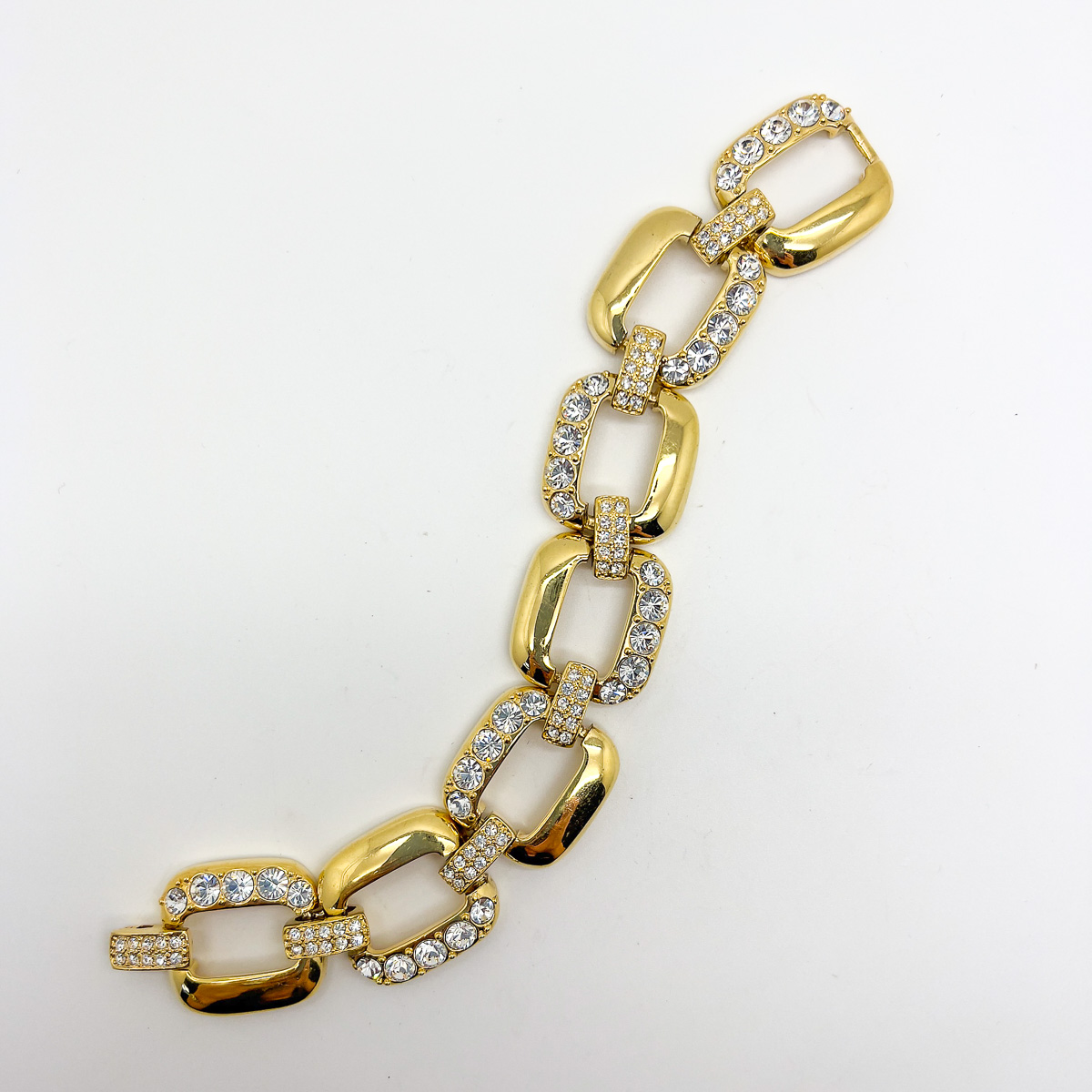 Jennifer Gibson Jewellery Bracelet 1731 (5) Vintage Crystal Link Bracelet