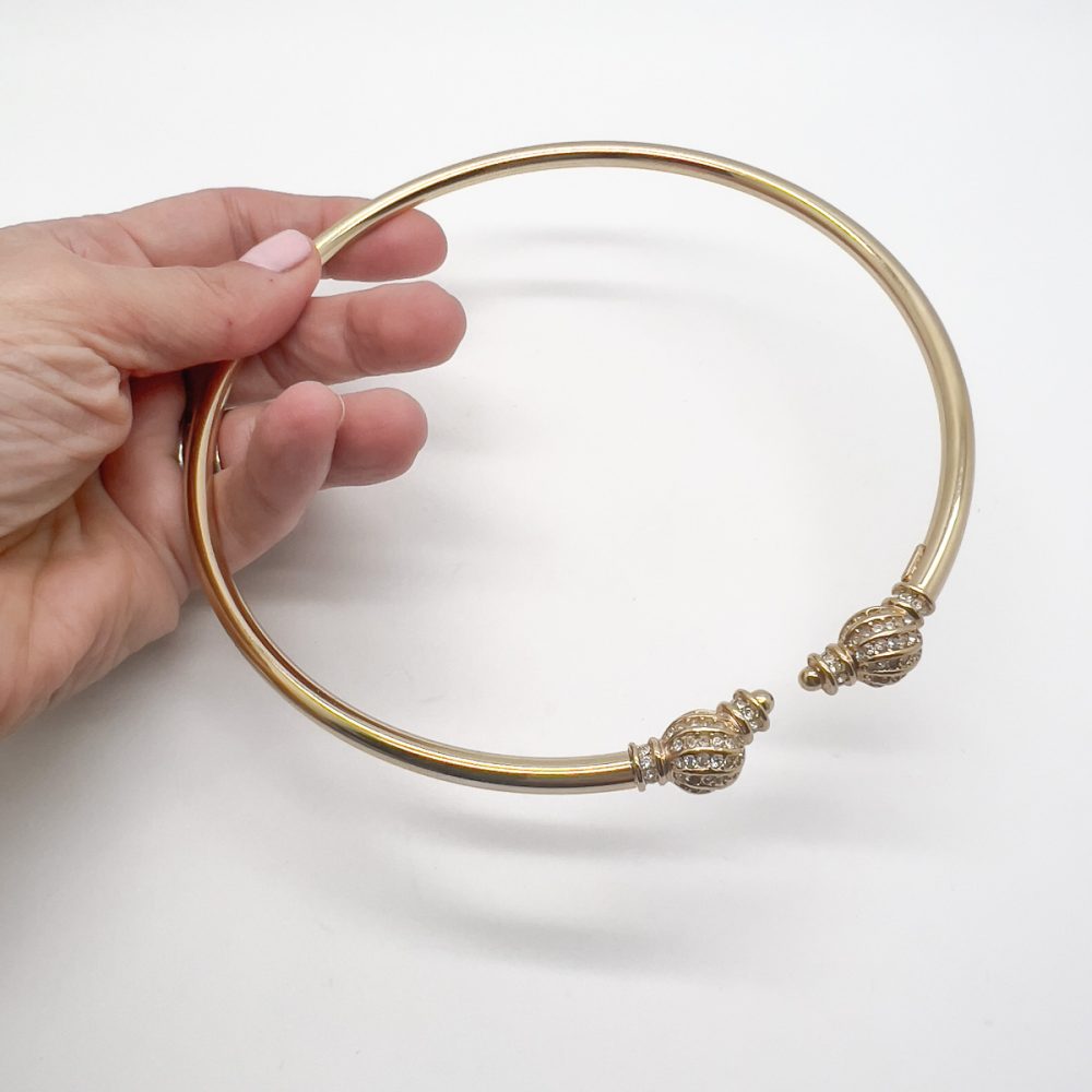 Vintage Christian Dior Crystal Torque Necklace
